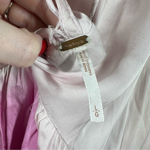 Free People Pink White Sun Up Tie Dye Tunic Top - Picture 10 of 10